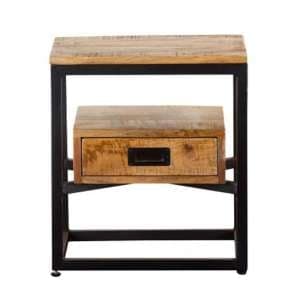 Abbeville Wooden Side Table With 1 Drawer In Oak - UK