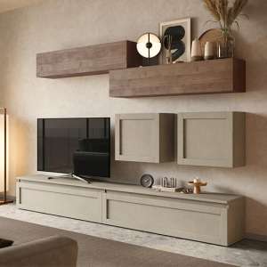 Abby Wooden Entertainment Unit In Clay And Mercure - UK