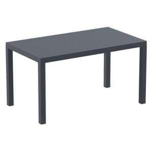 Aboyne Outdoor Rectangular 140cm Dining Table In Dark Grey - UK
