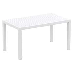 Aboyne Outdoor Rectangular 140cm Dining Table In White - UK