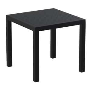 Aboyne Outdoor Square 80cm Dining Table In Black - UK