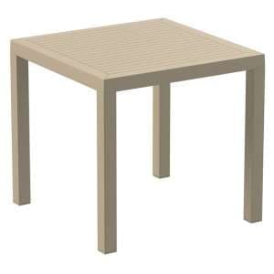 Aboyne Outdoor Square 80cm Dining Table In Taupe - UK