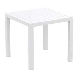 Aboyne Outdoor Square 80cm Dining Table In White - UK
