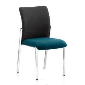 Academy Black Back Visitor Chair In Maringa Teal No Arms - UK