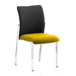 Academy Black Back Visitor Chair In Senna Yellow No Arms - UK