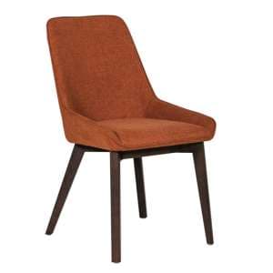 Acton Fabric Dining Chair In Rust - UK