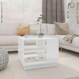 Adolfo High Gloss Coffee Table With Undershelf In White