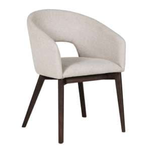Adria Woven Fabric Dining Chair In Natural - UK