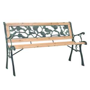 Adyta Outdoor Wooden Rose Design Seating Bench In Natural - UK