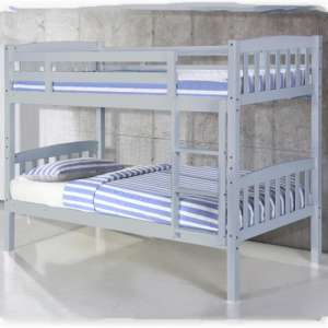 Aeryn Wooden Single Bunk Bed In Grey
