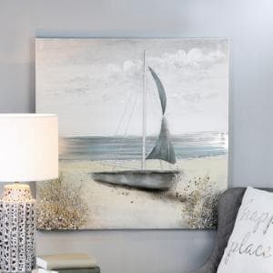 Aground Canvas Oil Painting In Wooden Frame With Aluminium Trim