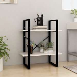 Aharon 2-Tier Solid Pinewood Bookshelf In White