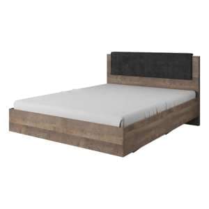 Akron Wooden King Size Bed In Grande Oak - UK