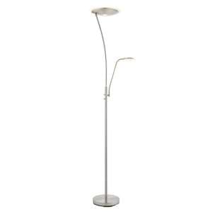 Alassio Mother And Child Task Floor Lamp In Satin Chrome - UK