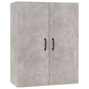 Albany Wooden Wall Storage Cabinet In Concrete Effect