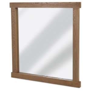 Albas Wall Bedroom Mirror In Planked Solid Oak Frame - UK