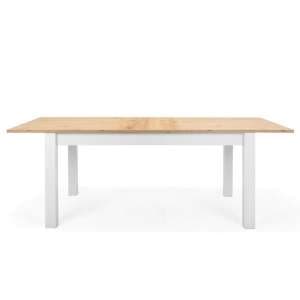 Alder Wooden Extendable Dining Table In Artisan Oak And White