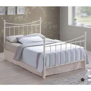 Alderley Metal Double Bed In Ivory - UK