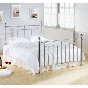Alexander Metal King Size Bed In Chrome