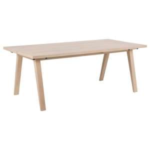 Alisto Wooden Dining Table Rectangular In Oak White - UK