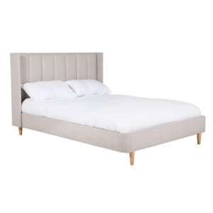 Allegro Fabric Double Bed In Cashmere - UK