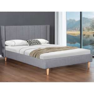 Allegro Fabric Double Bed In Grey - UK
