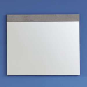 Alley Wall Mirror In Cement Grey Wooden Frame - UK
