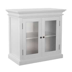 Allthorp 2 Glass Doors Display Cabinet In Classic White - UK