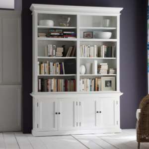 Allthorp Double Bay Storage Hutch Unit In Classic White - UK