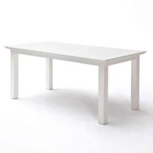 Allthorp Medium Wooden Dining Table In Classic White