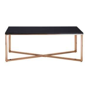 Alluras Coffee Table With Champagne Cross Base      - UK