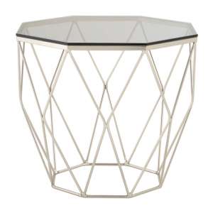 Alluras End Table With Brushed Nickel Base      - UK