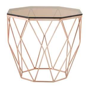 Alluras End Table With Rose Gold Base      - UK