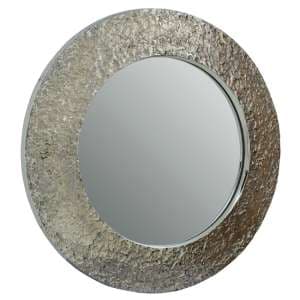 Almory Round Wall Bedroom Mirror In Nickel Frame