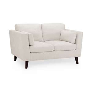 Alto Fabric 2 Seater Sofa In Beige With Wooden Legs - UK