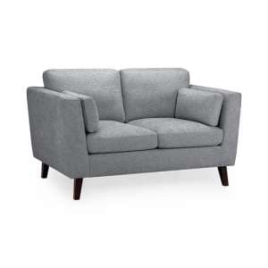 Alto Fabric 2 Seater Sofa In Grey With Wooden Legs - UK