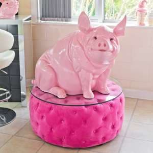 Alton Resin Big Pig Sculpture In Pink - UK