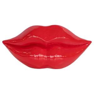 Alton Resin Lips Sculpture Large In Red - UK