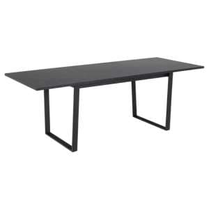 Altoona Wooden Extending Dining Table In Black Marble Effect - UK