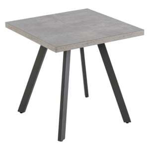 Amalki Lamp Table In Grey With Powder Coated Frame