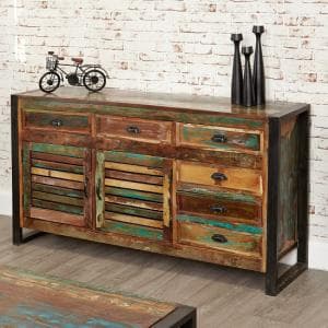 London Urban Chic Wooden Large Sideboard With 2 Doors