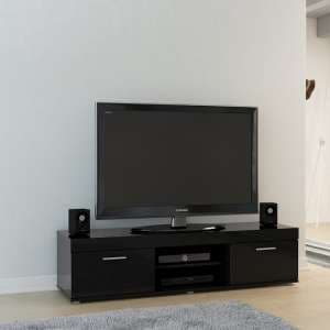 Amerax TV Stand In Black High Gloss With 2 Doors