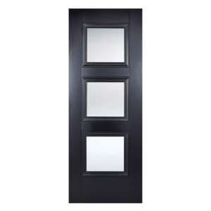 Amsterdam Glazed 1981mm x 762mm Internal Door In Black - UK