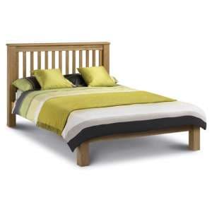 Achaia Wooden Low Foot End King Size Bed In Oak - UK