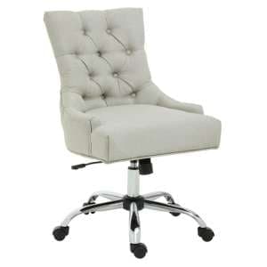 Anatolia Velvet Home And Office Chair In Natural - UK