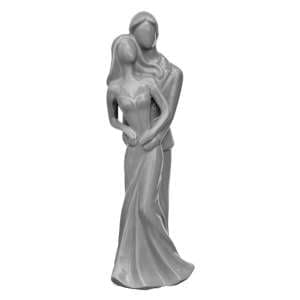 Ankaa Ceramic Wedding Couple Figurine In Grey