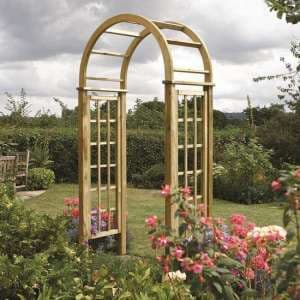Annan Wooden Round Top Arch In Natural Timber