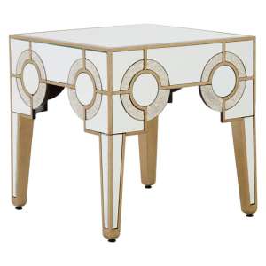 Antibes Mirrored Glass Side Table In Antique Silver - UK