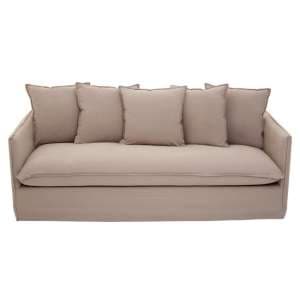 Antipas Upholstered Fabric 3 Seater Sofa In Grey - UK