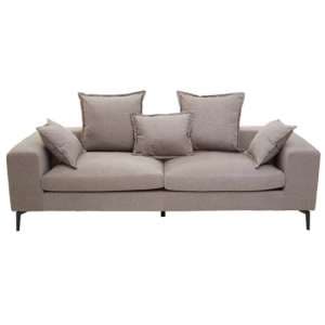 Anton Upholstered Fabric 3 Seater Sofa In Grey - UK
